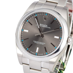 ROLEX OYSTER PERPETUAL 39MM RHODIUM 114300